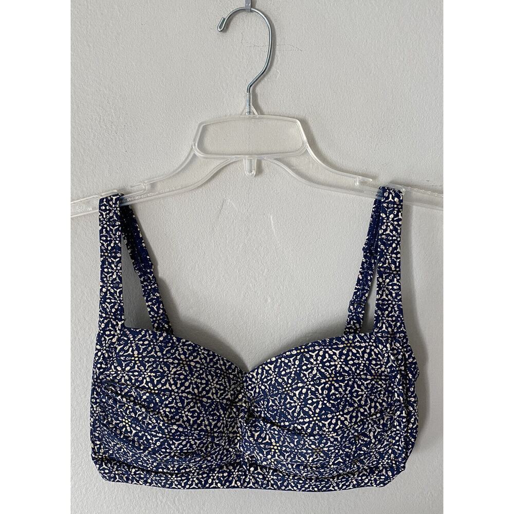 Bond-Eye Australia Nautical Foil Lightly Padded Bikini Navy Top D/DD US8‎ Swim